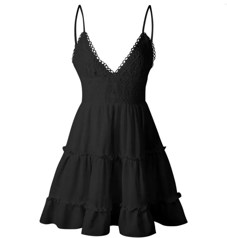 Amaia | Vestido Corto de Playa con Tirantes y Lazo en Espalda | Estilo Fresco para Primavera y Verano 5