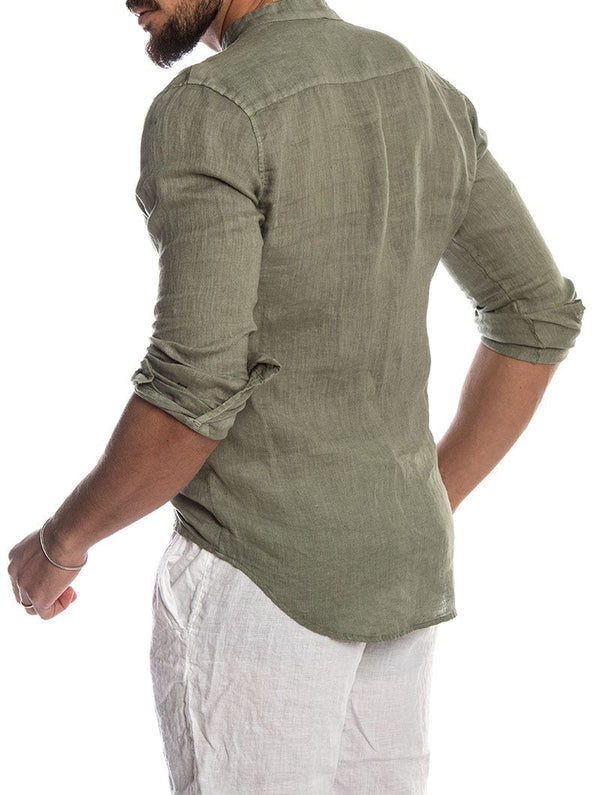 Carlos | Camisa de Lino de Manga Larga para Hombre con Diseño Atemporal 2