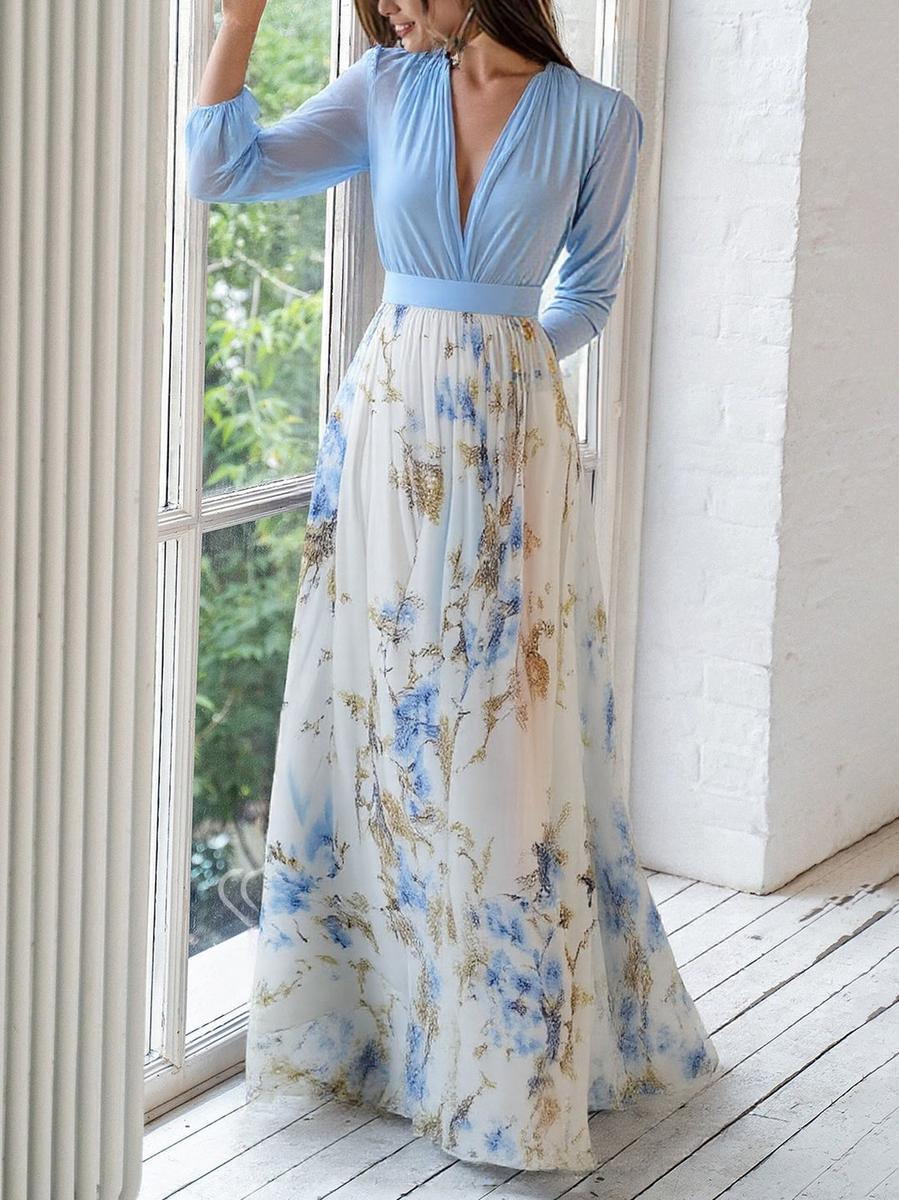 Cassandra | Elegante Vestido Largo con Escote en V para Mujer 2