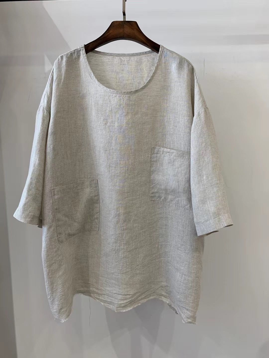 Clara | Túnica de Lino con Bolsillos para Mujer de Ajuste Relajado 0