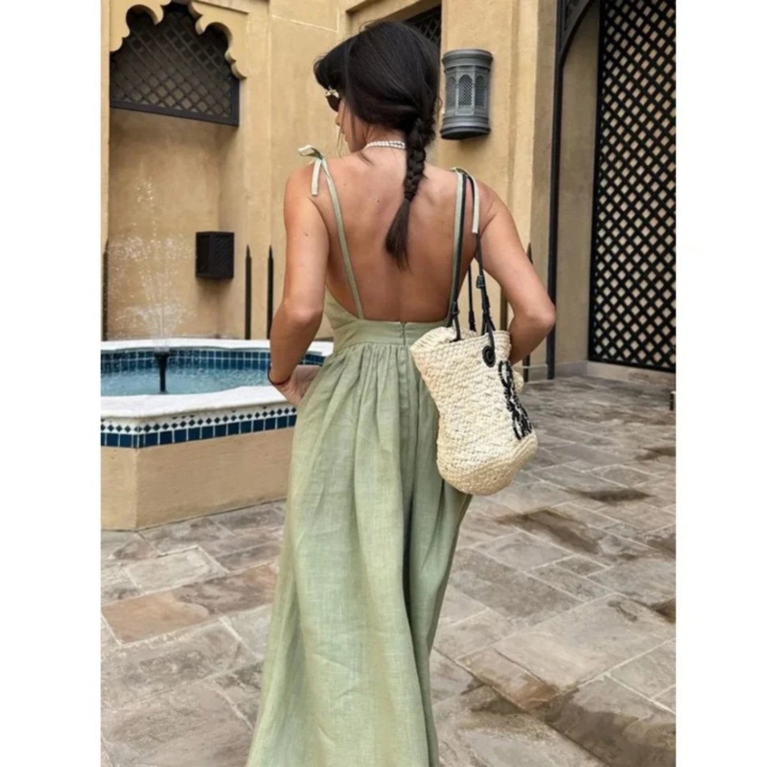 Clara | Vestido Largo Sin Mangas de Lino Elegante para Mujer en Verano 1