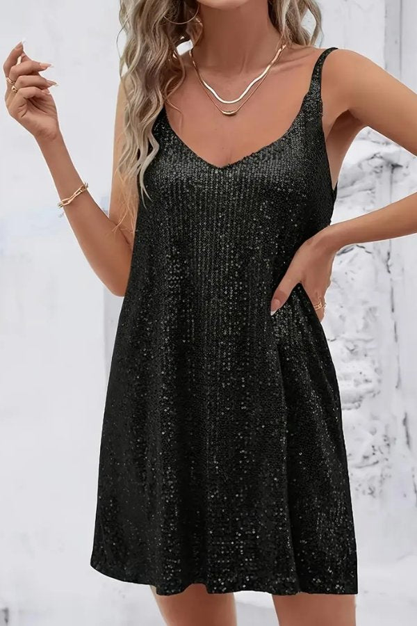 Clara | Vestido de Cóctel Sin Mangas con Lentejuelas para Mujer 10