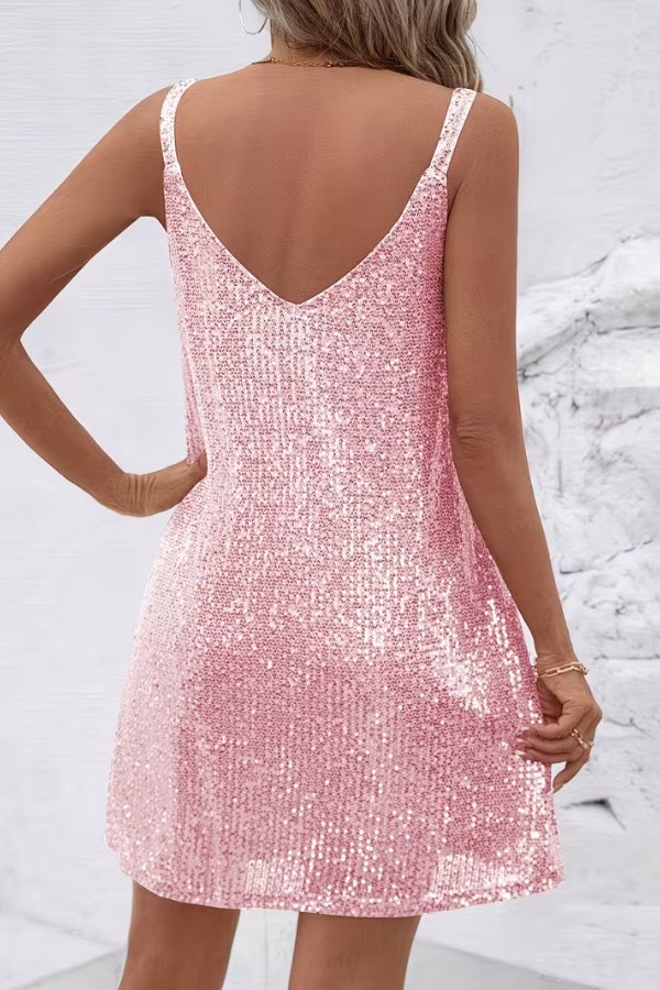 Clara | Vestido de Cóctel Sin Mangas con Lentejuelas para Mujer 3