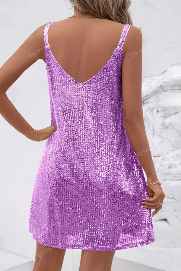 Clara | Vestido de Cóctel Sin Mangas con Lentejuelas para Mujer 5