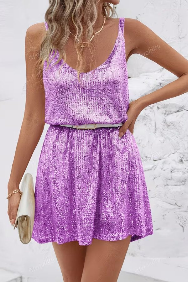 Clara | Vestido de Cóctel Sin Mangas con Lentejuelas para Mujer 6