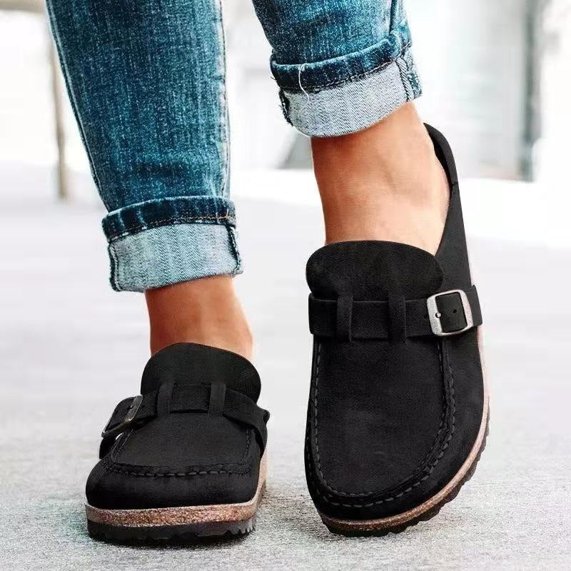 Clara | Zapatos Retro Sin Cordones de Ante para Mujer 0
