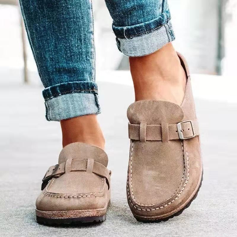 Clara | Zapatos Retro Sin Cordones de Ante para Mujer 1