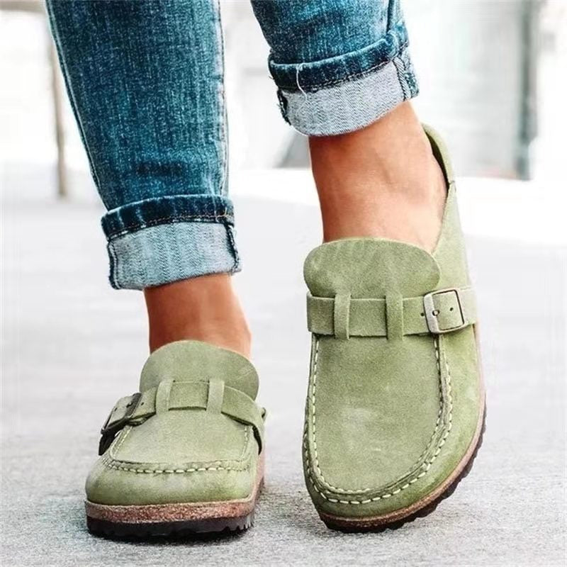 Clara | Zapatos Retro Sin Cordones de Ante para Mujer 4