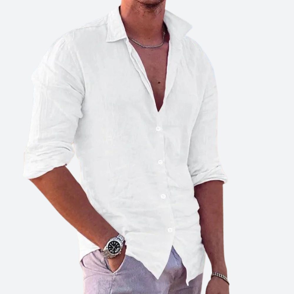Diego | Camisa Casual Ligera Azul para Hombre 1