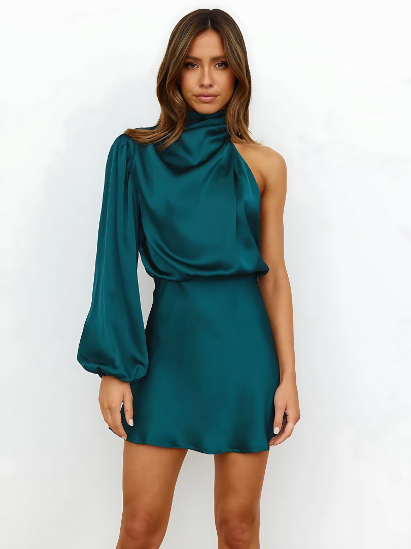 Elena | Vestido de Satén Asimétrico para Mujer 8
