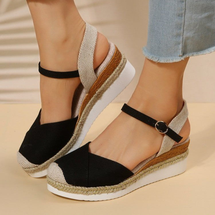 Emily | Elegantes Sandalias de Cuña Casual con Punta Cerrada 1