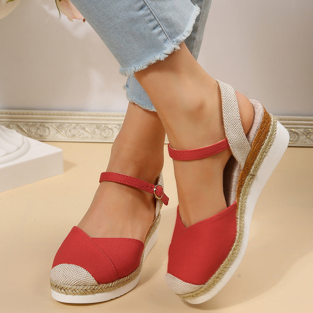 Emily | Elegantes Sandalias de Cuña Casual con Punta Cerrada 3