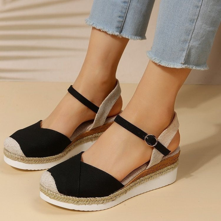 Emily | Elegantes Sandalias de Cuña Casual con Punta Cerrada 5