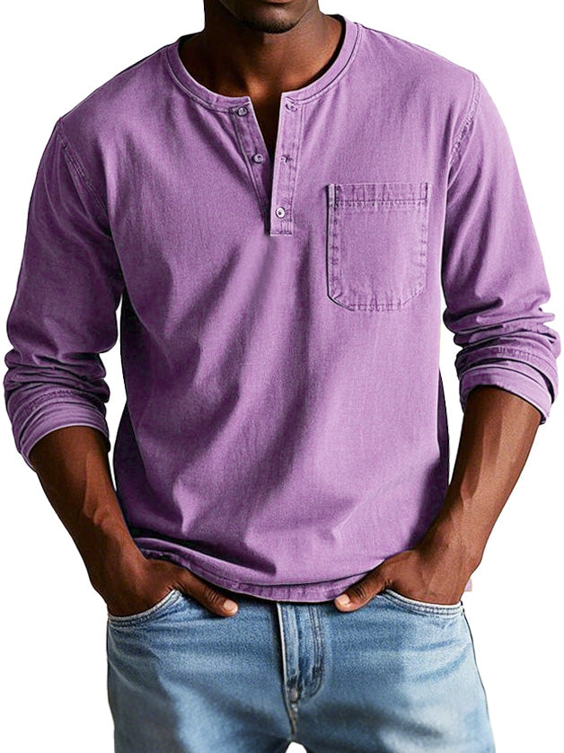 Ethan | Camiseta Henley Casual de Manga Larga para Hombre 4