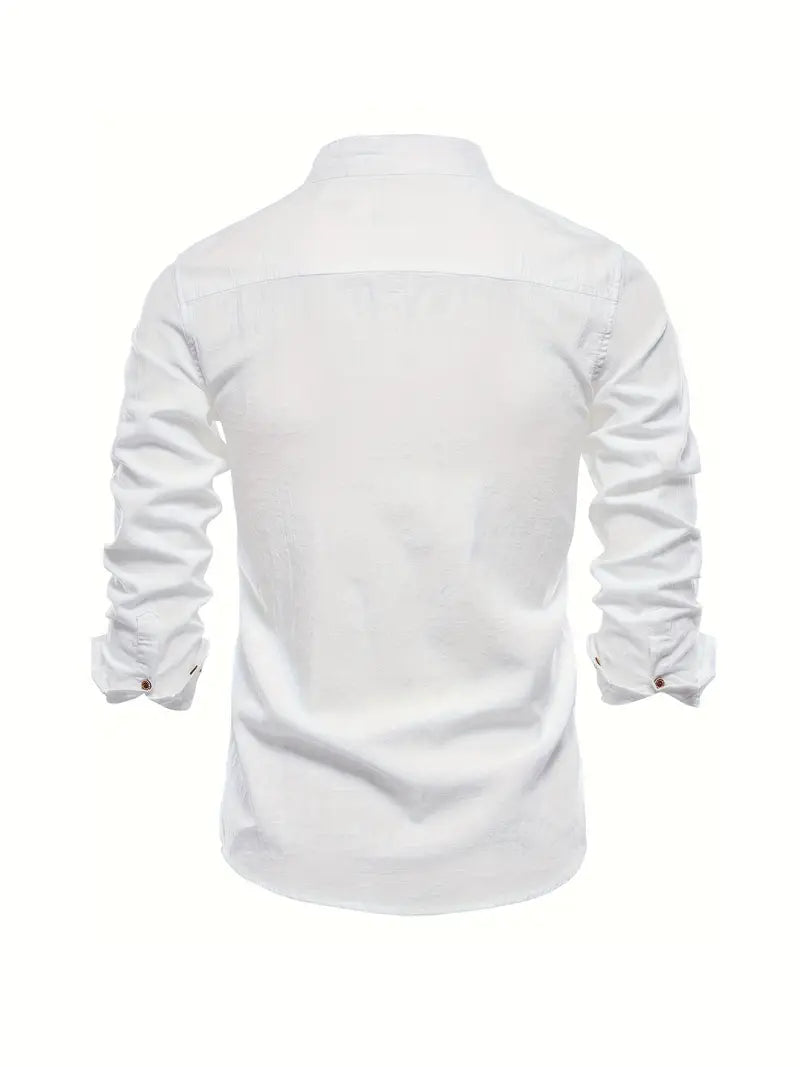 Ethan | Elegante Camisa Slim Fit de Hombre con Cuello Mao 1