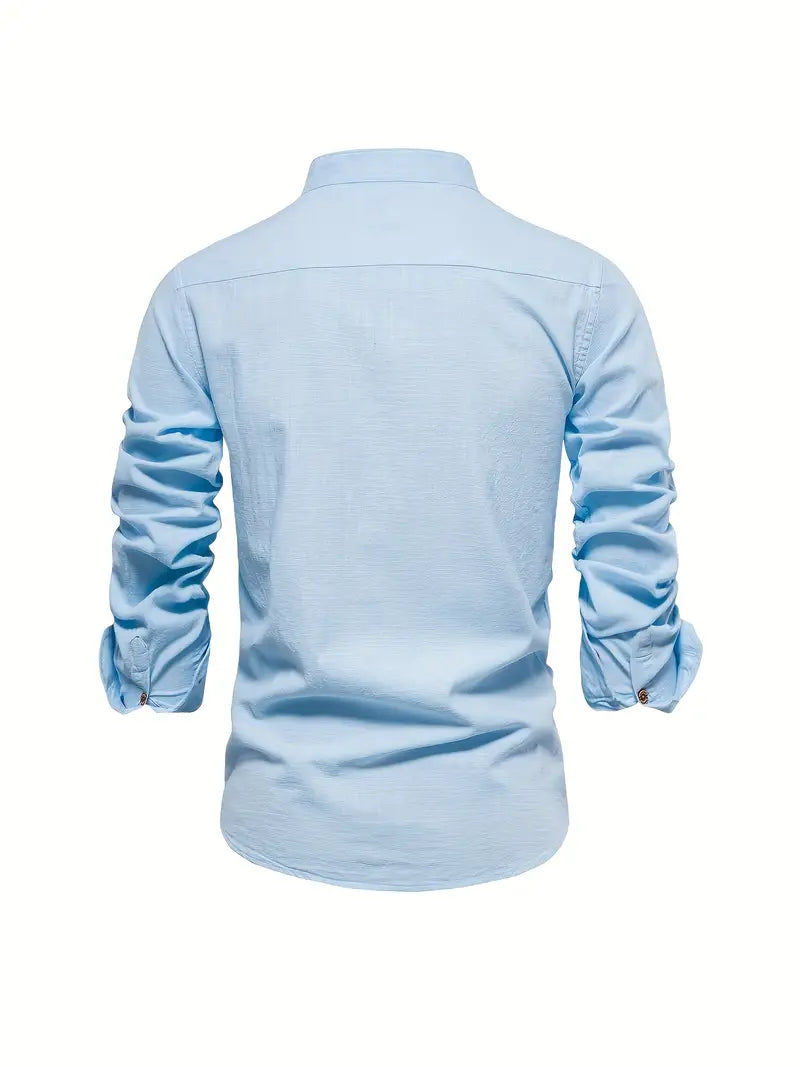 Ethan | Elegante Camisa Slim Fit de Hombre con Cuello Mao 6