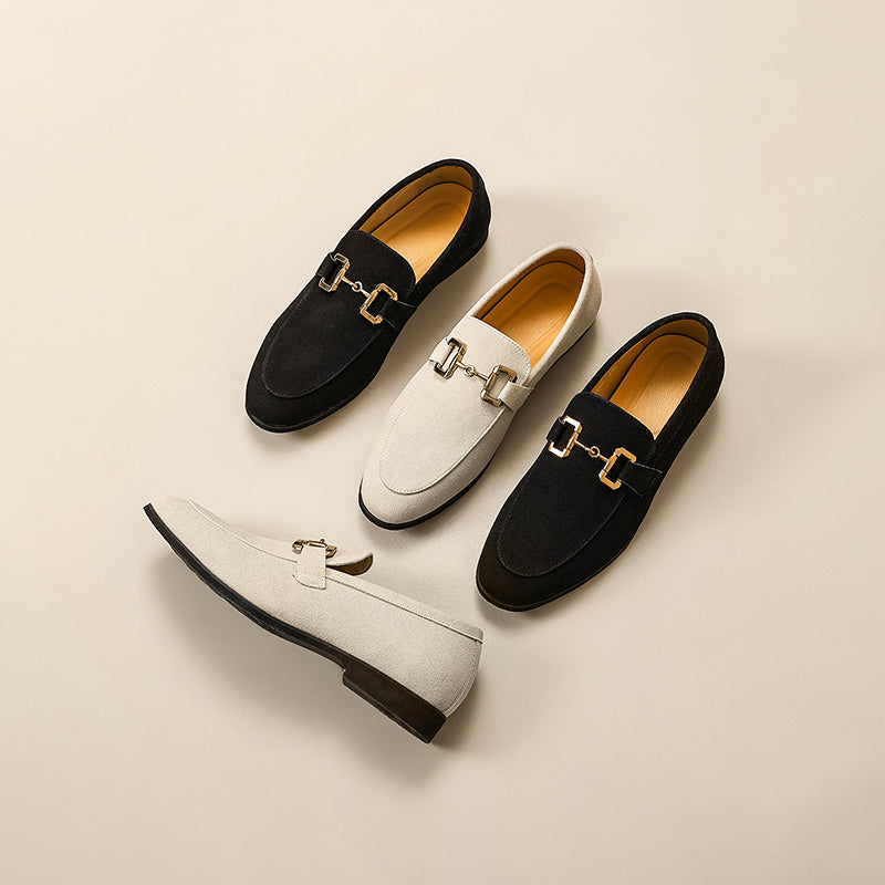 Ethan | Elegantes Mocasines Negros de Piel Sintética con Detalle Metálico 7