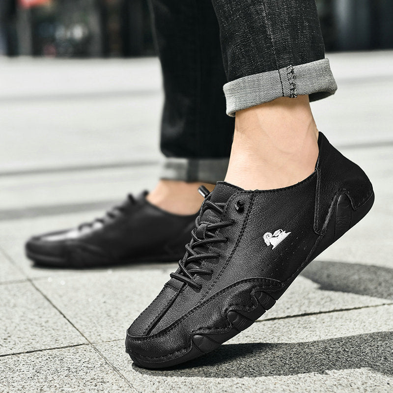 Ethan | Elegantes Zapatillas Hombre de Cuero Barefoot Flexibles 10