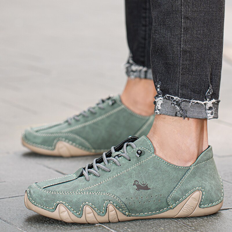 Ethan | Elegantes Zapatillas Hombre de Cuero Barefoot Flexibles 8