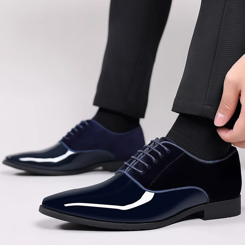Ethan | Elegantes Zapatos de Vestir Hombre con Puntera Brillante 0