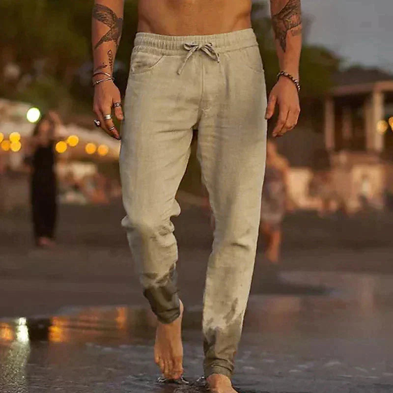 Ethan | Frescos Pantalones de Lino Versátiles para Hombre 0