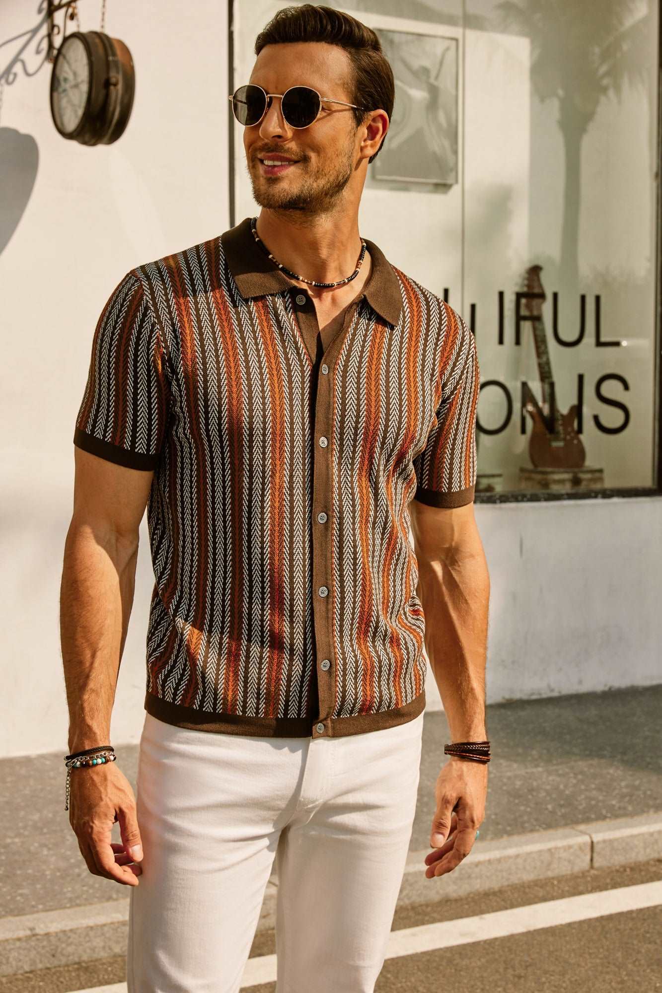 Fernando | Polo de Punto a Rayas para Hombre con Estilo Vintage 2