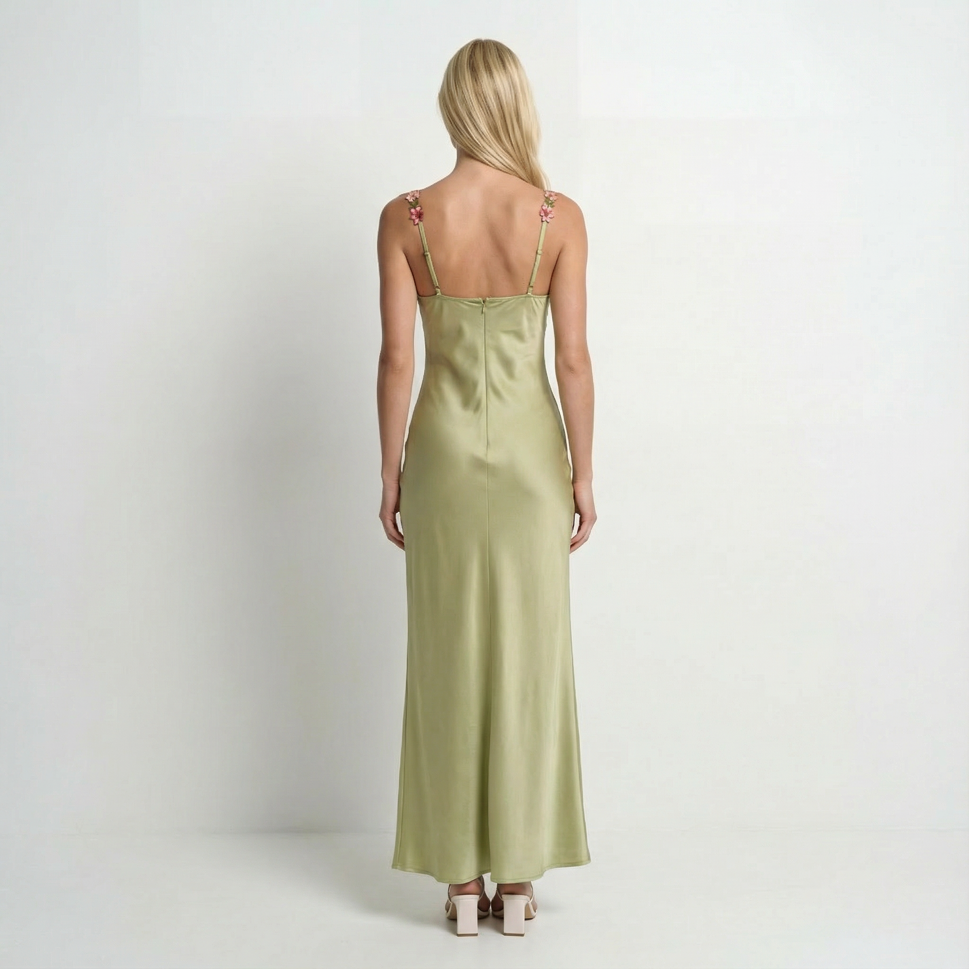 FloralElegance | Elegante Vestido Largo Mujer Sin Mangas con Bordado 2