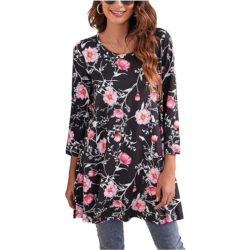 Isabel | Túnica Boho de Manga 3/4 con Estampado de Mandala para Mujer 11
