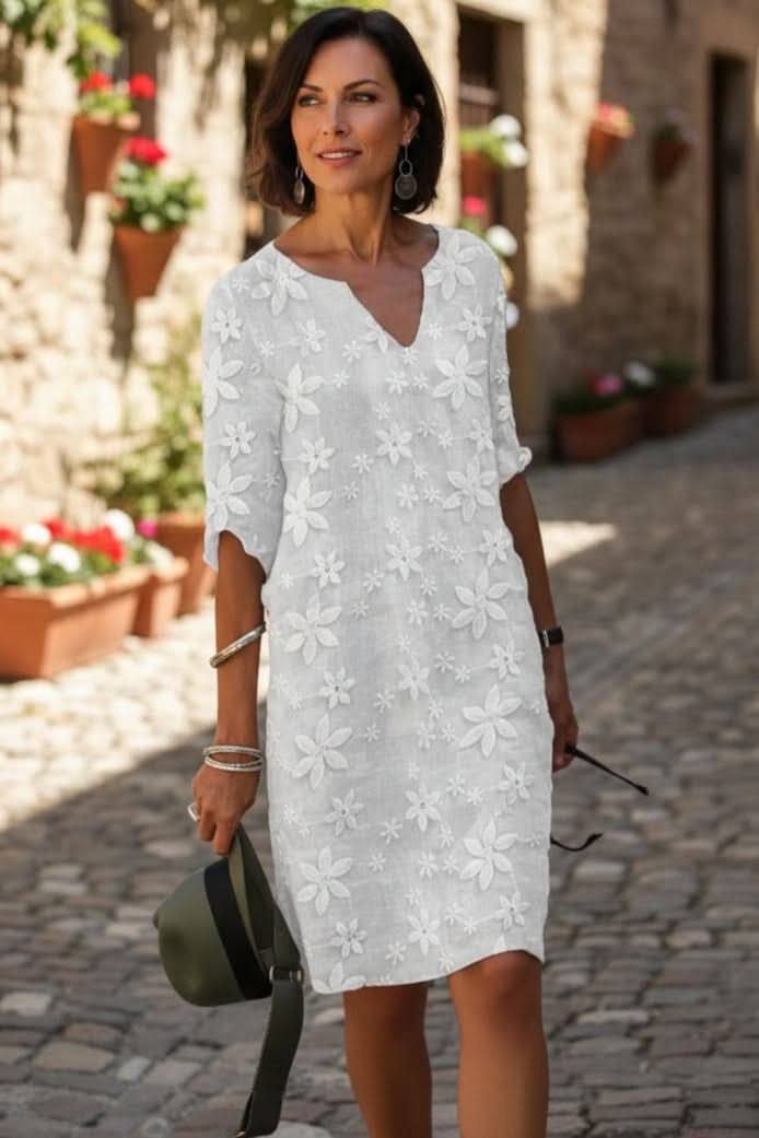 Isabella | Vestido Midi de Noche con Encaje Floral para Mujer 7