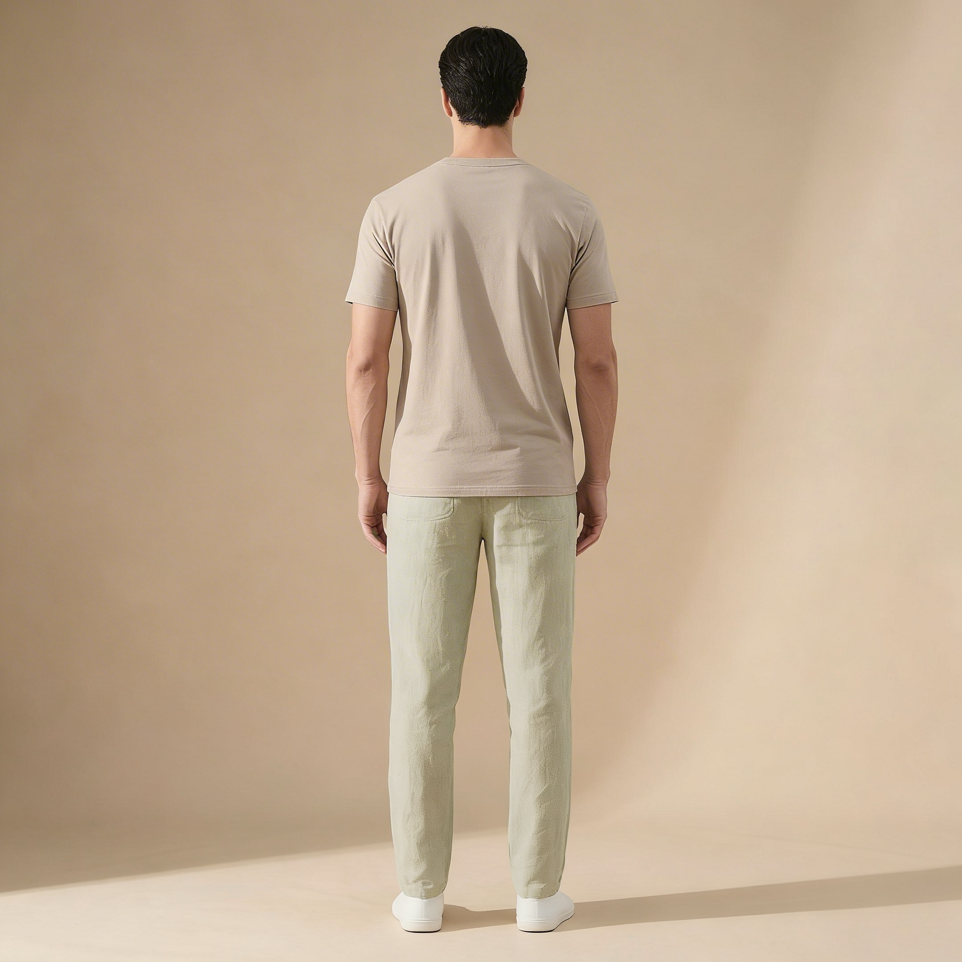 Javier | Pantalones de Lino para Hombre con Corte Recto y Cintura Elástica 2