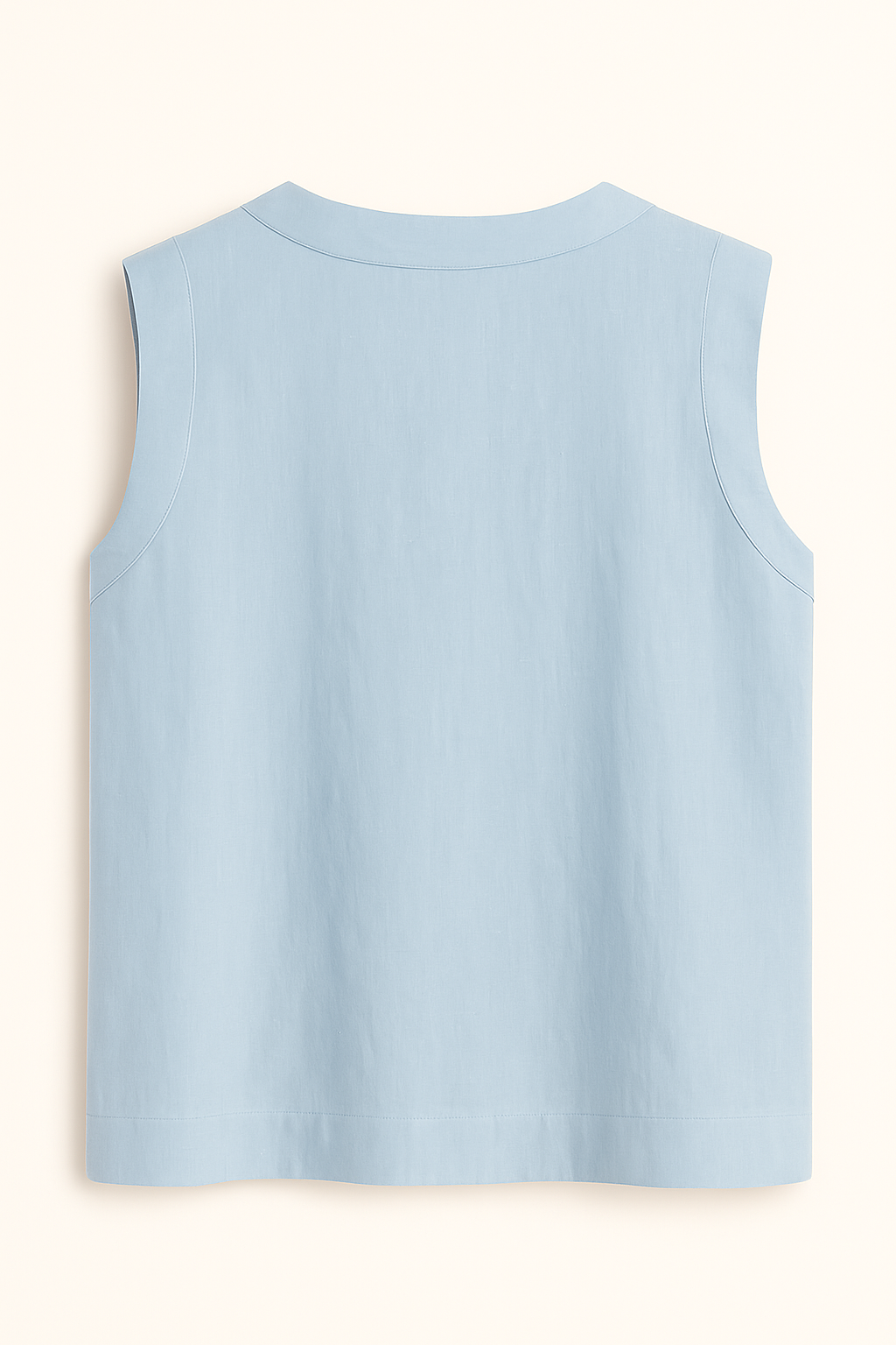 SOFÍA – Blusa de lino de manga corta para mujer