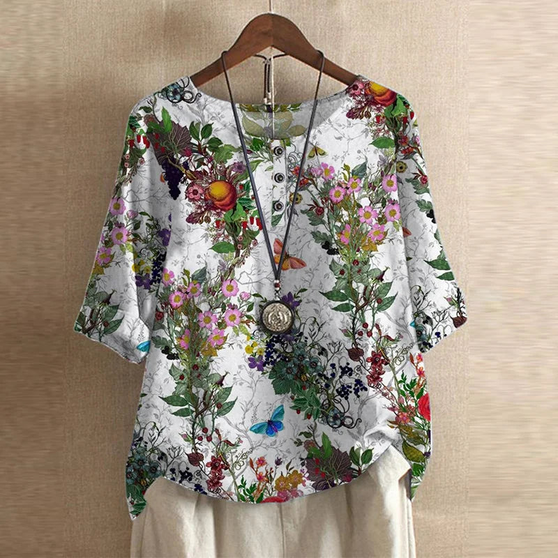 Lucía | Blusa Floral Vintage para Mujer con Ajuste Relajado 10
