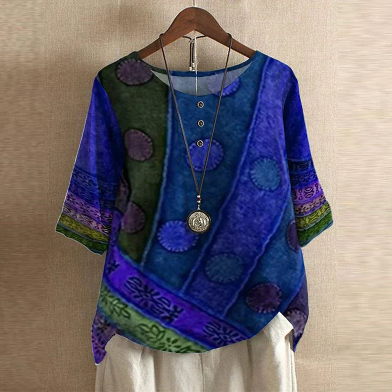 Lucía | Blusa Floral Vintage para Mujer con Ajuste Relajado 4