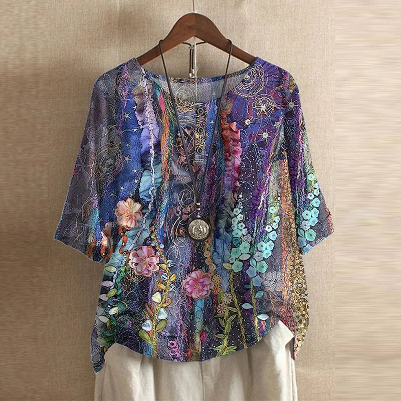 Lucía | Blusa Floral Vintage para Mujer con Ajuste Relajado 8