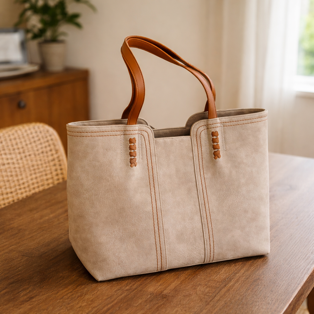 Lucía | Bolso Tote Estructurado para Mujer con Textura Suave 0