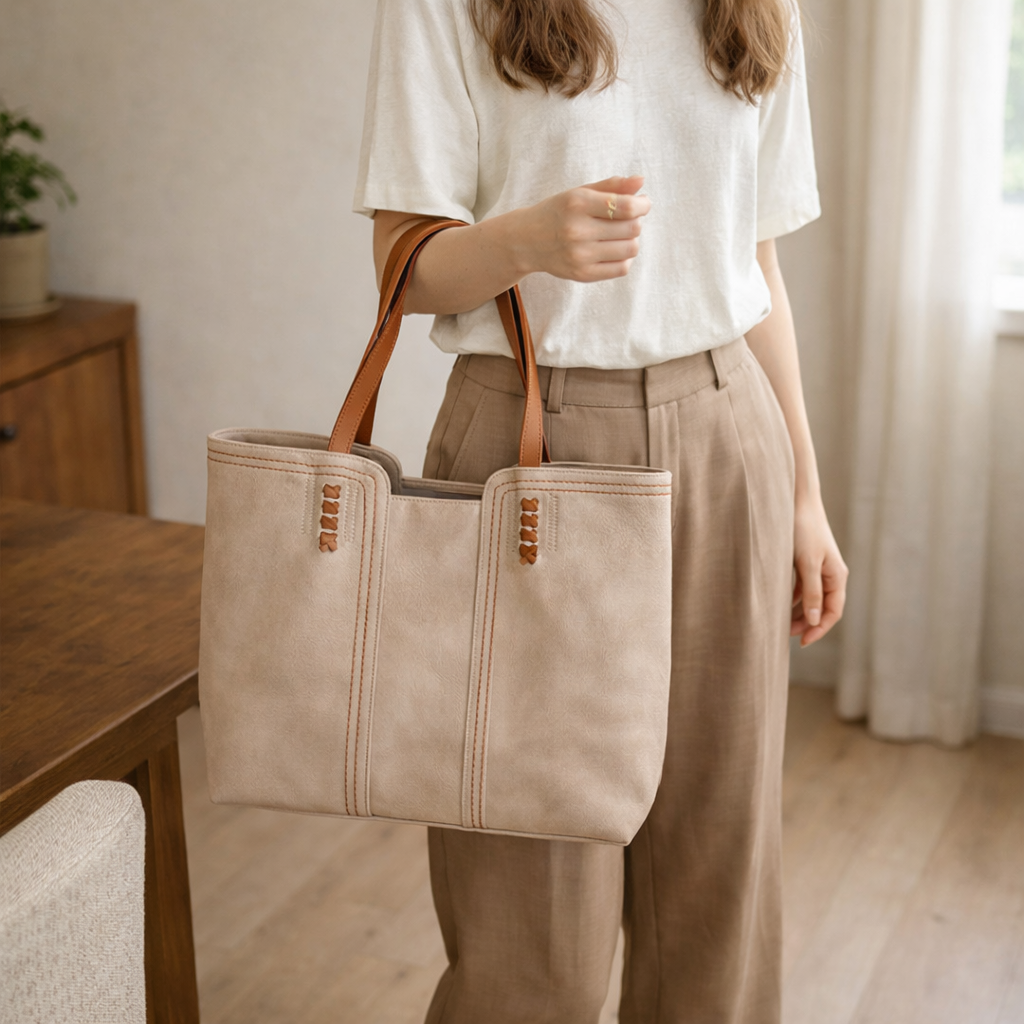 Lucía | Bolso Tote Estructurado para Mujer con Textura Suave 2