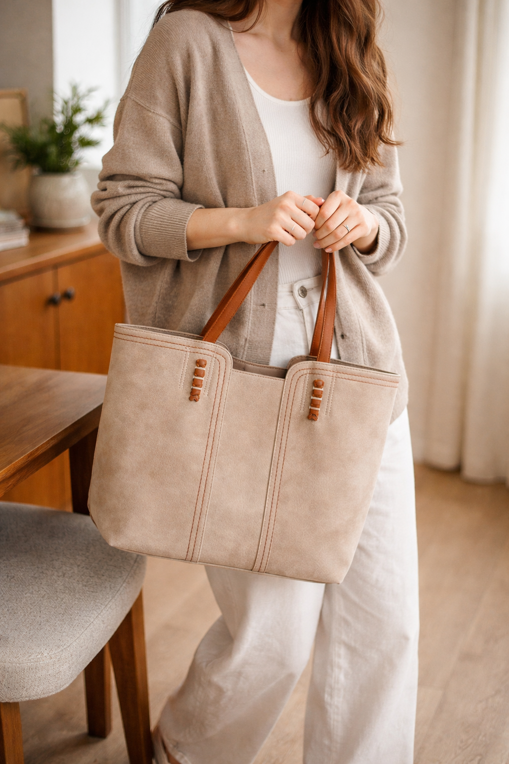 Lucía | Bolso Tote Estructurado para Mujer con Textura Suave 3
