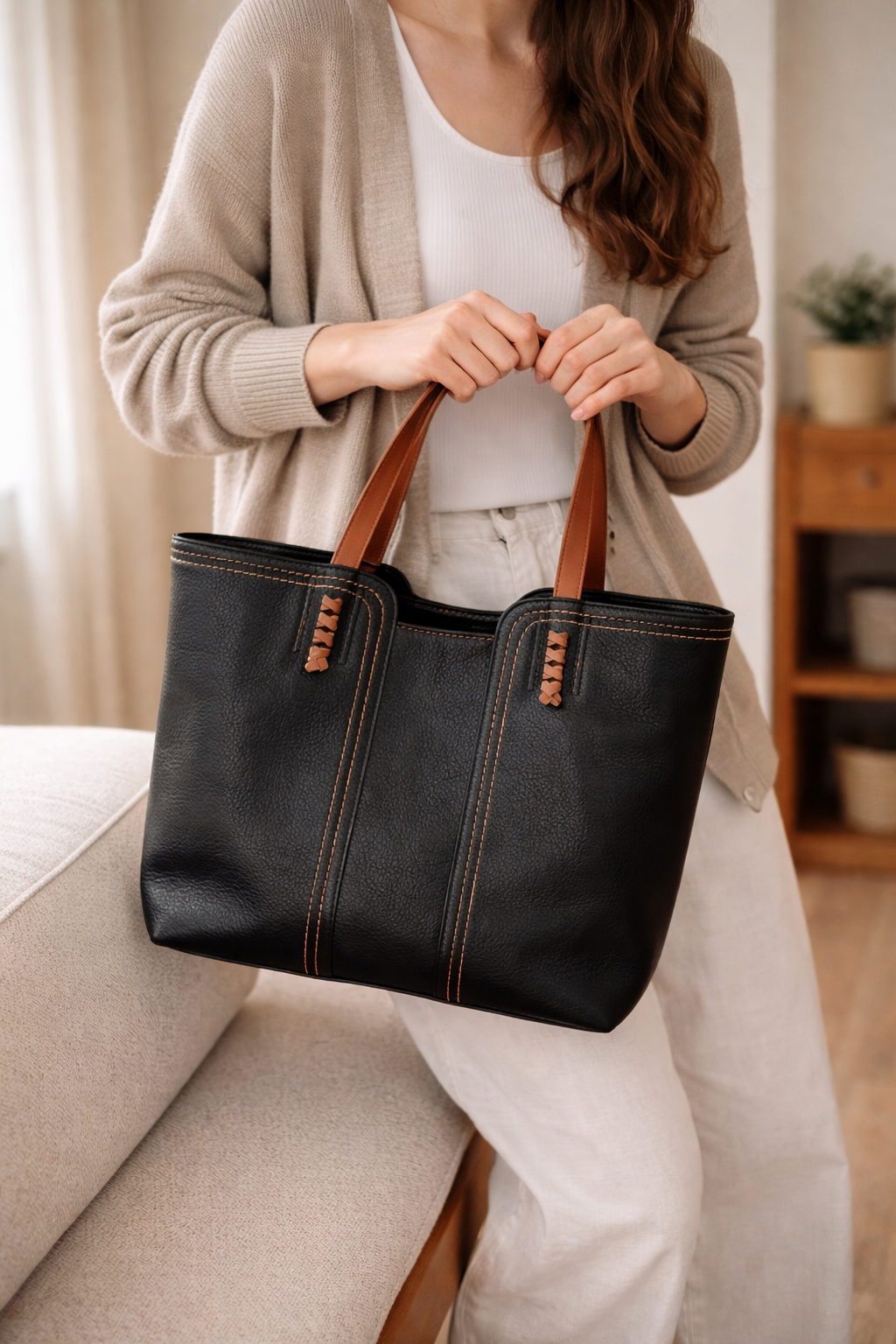 Lucía | Bolso Tote Estructurado para Mujer con Textura Suave 5