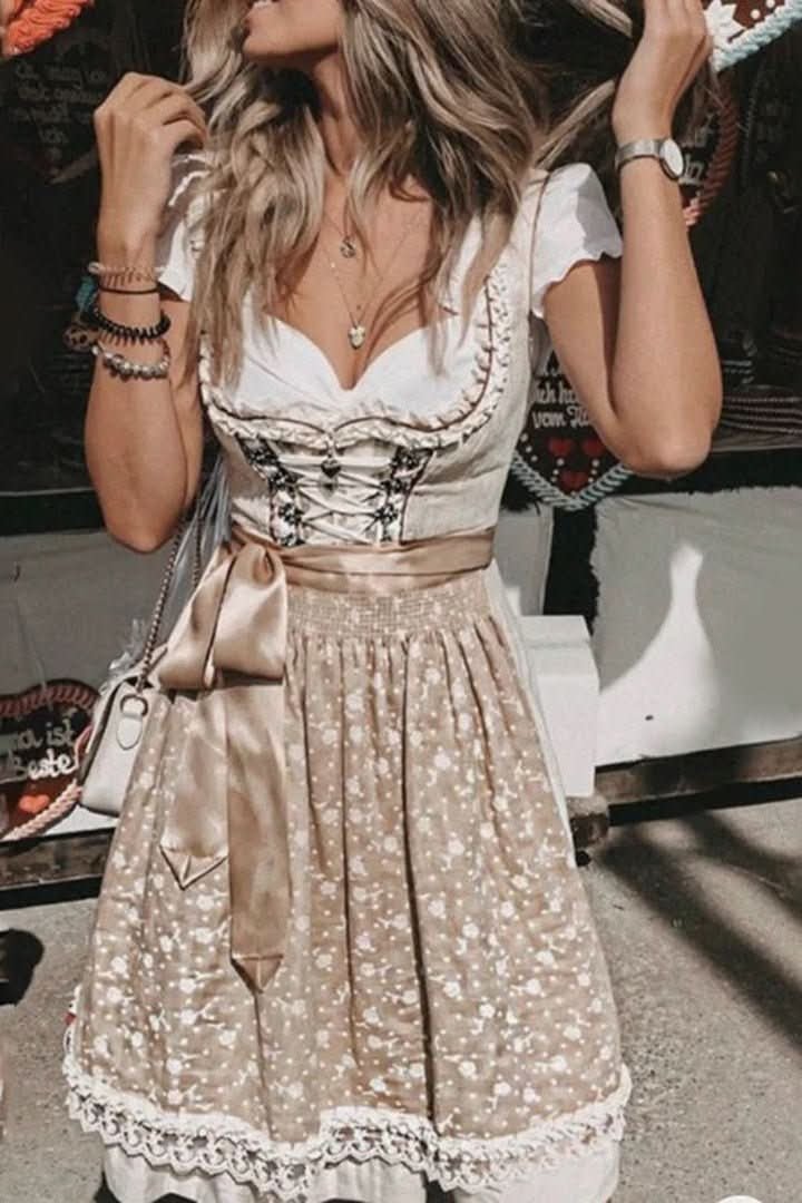 Lucía | Vestido De Cóctel Bordado Para Mujer Con Encaje Y Estampado Floral 2