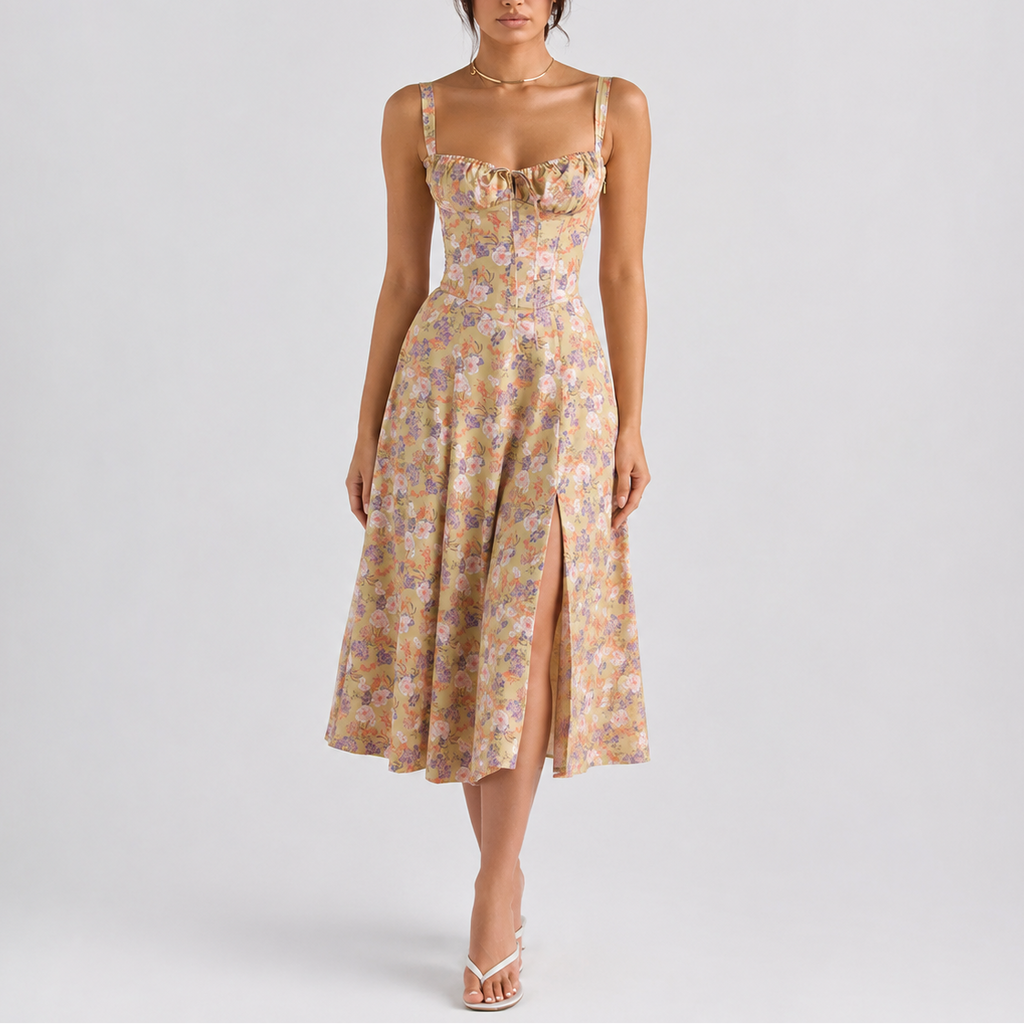 Lucía | Vestido Midi Corsé con Tirantes para Mujer Elegante 4