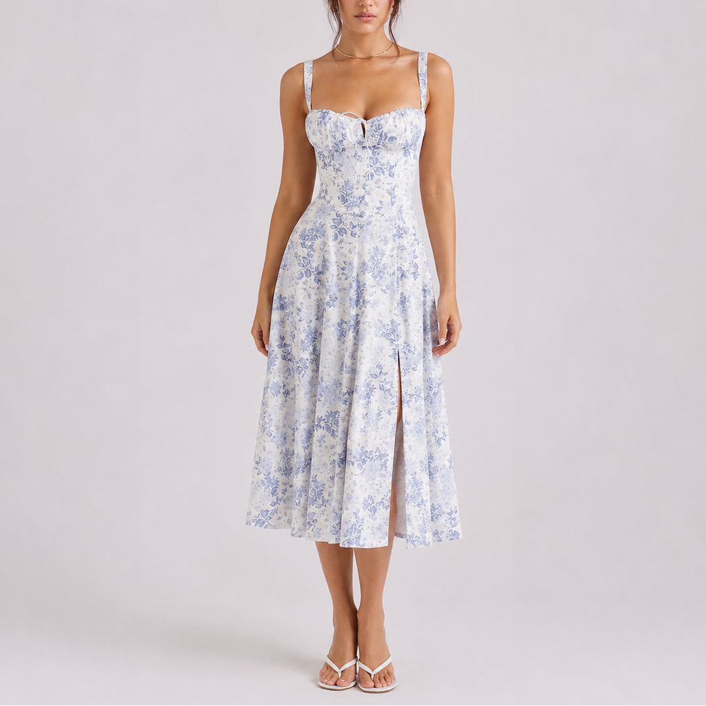 Lucía | Vestido Midi Corsé con Tirantes para Mujer Elegante 5