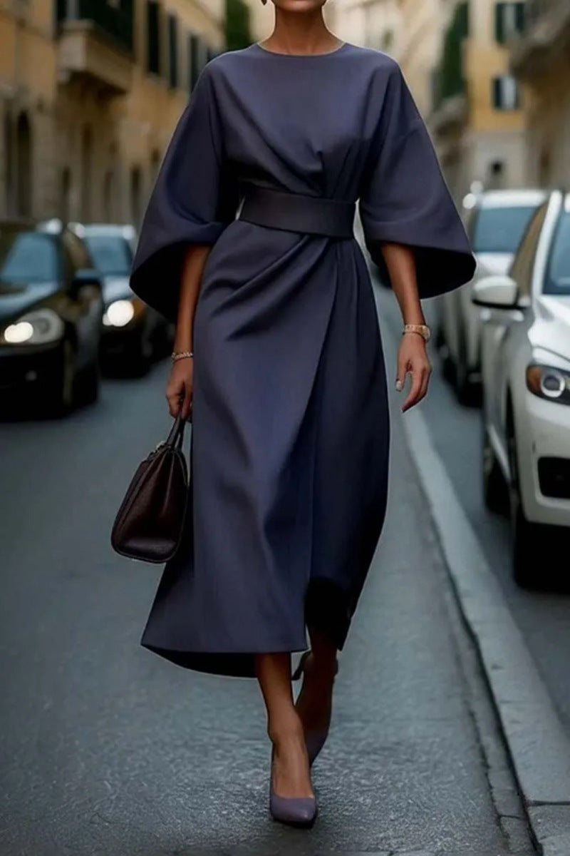 Lucía | Vestido Midi Elegante de Manga Ancha para Mujer 1