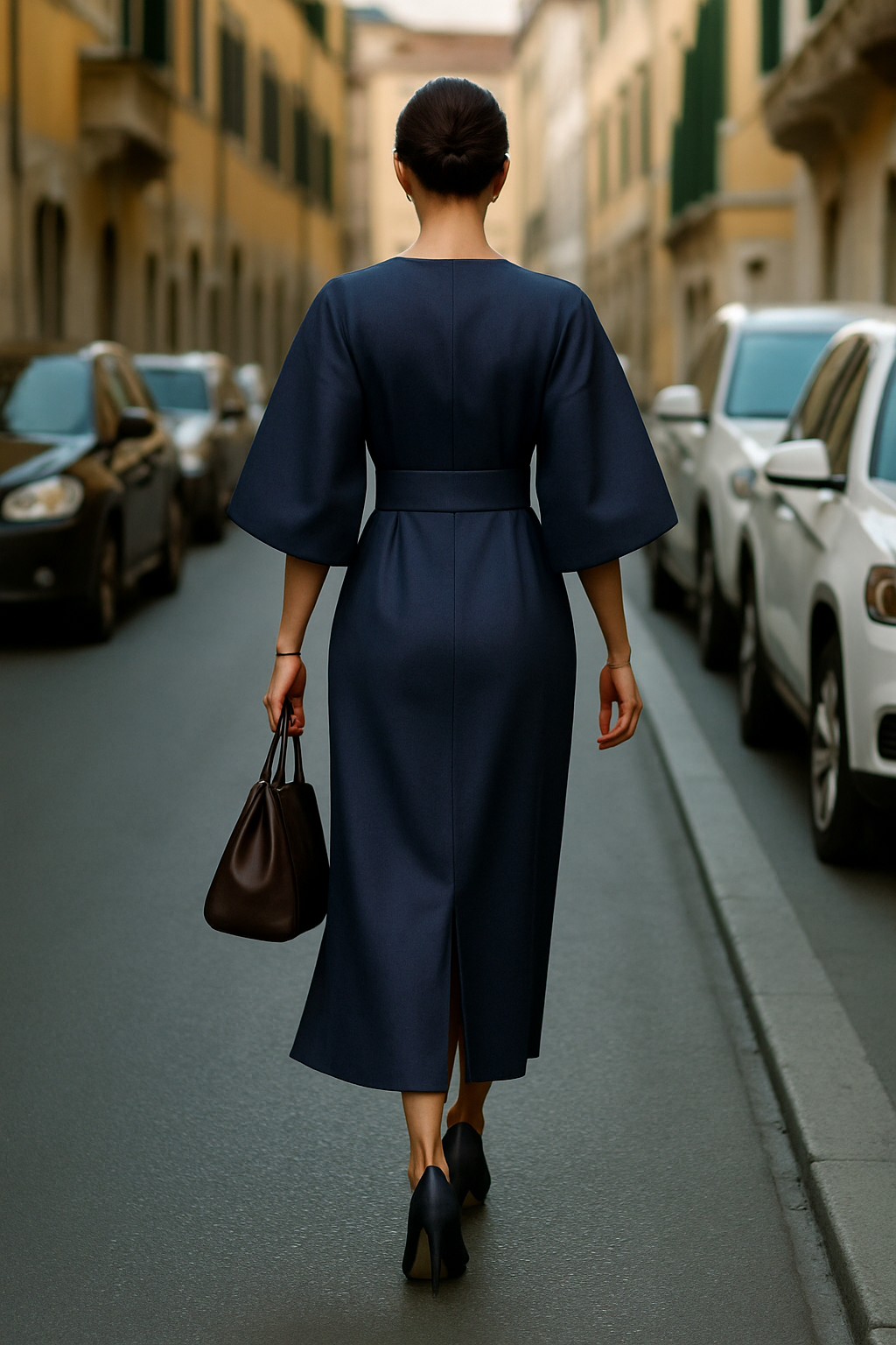Lucía | Vestido Midi Elegante de Manga Ancha para Mujer 2