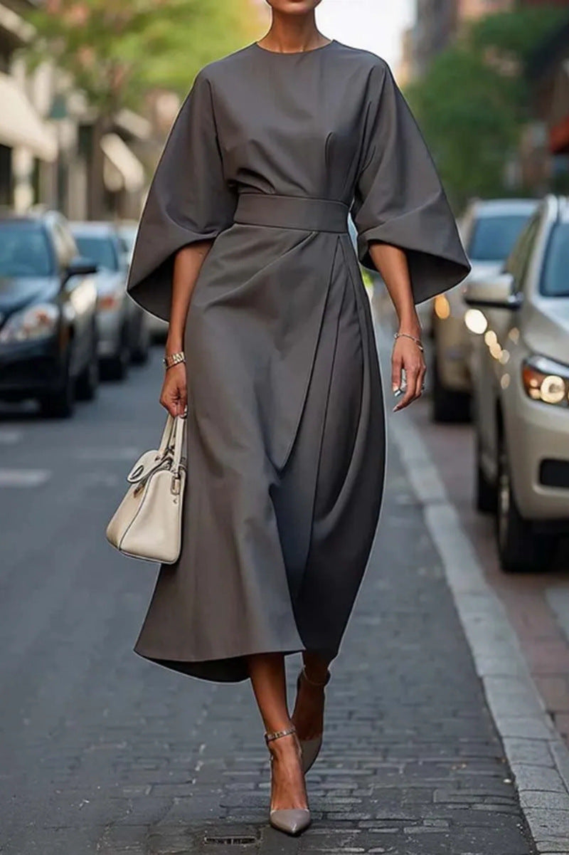 Lucía | Vestido Midi Elegante de Manga Ancha para Mujer 7