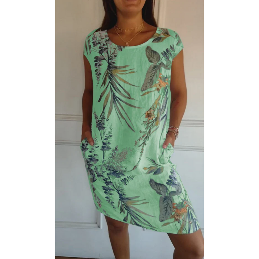 Lucía | Vestido de Lino Floral para Mujer en Verano 1