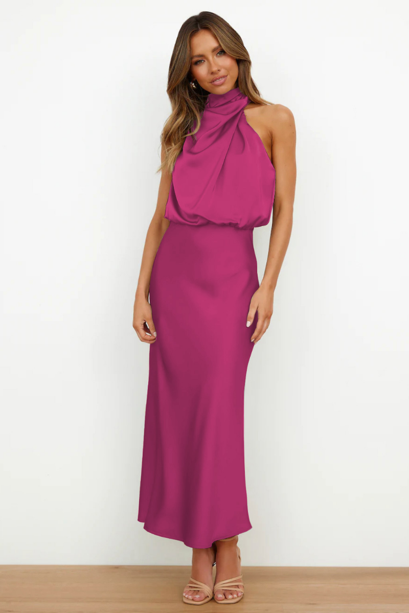 Luzielle | Vestido Midi Elegante con Escote Asimétrico | Diseño Moderno para Estilo Sofisticado 11