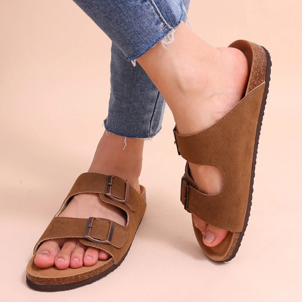Mia | Sandalias Abiertas Ligeras con Doble Hebilla 1