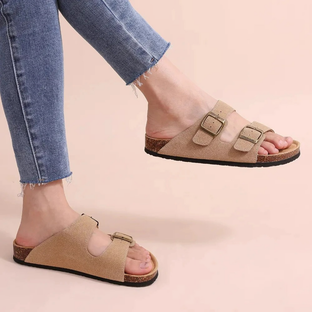Mia | Sandalias Abiertas Ligeras con Doble Hebilla 3
