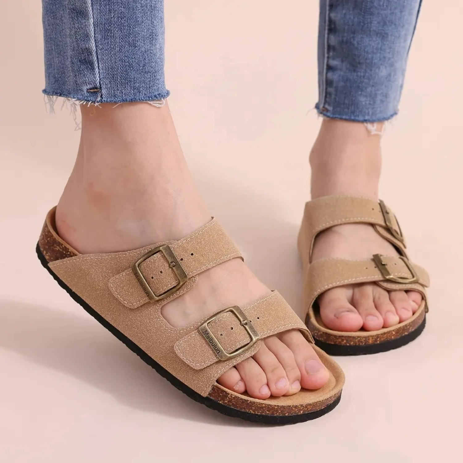 Mia | Sandalias Abiertas Ligeras con Doble Hebilla 5