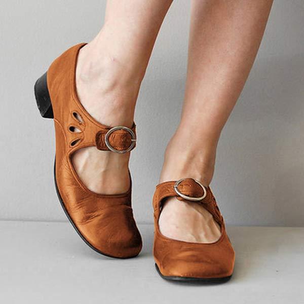 Samantha | Elegantes Zapatos Ortopédicos Vintage con Correa Ajustable 0